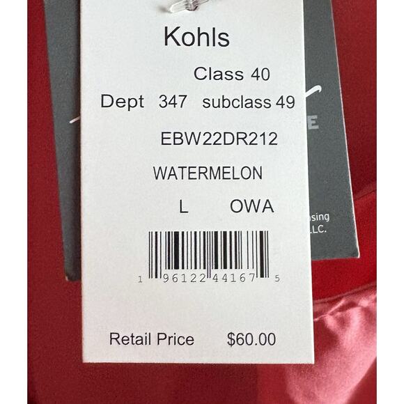 Eddie Bauer Coral V-Neck Tank Dress Size Large Zippered Pockets Size Large - Picture 3 of 4